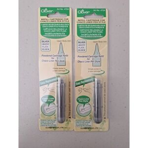 2 Packs Clover Chaco Liner Pen Style Powdered Cartridge Refill MADE IN JAPAN New